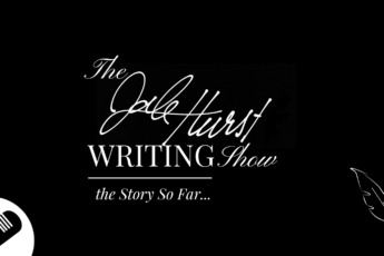 The words The Dale Hurst Writing Show the Story So Far appear on a black background